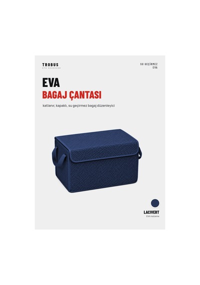 Trobus Eva Bagaj Çantası Organizer Katlanır, Kapaklı Lacivert