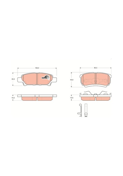 Mitsubishi Lancer Outlander Arka Fren Balatası 2003-2012