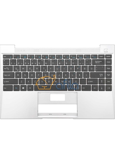 Casper Nirvana C350 Uyumlu Notebook Klavyesi - Üst Kasa Silver - Siyah - Tr - Ver.2 / Nbkl1014v2ct