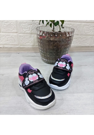 M.p One 3127 Işıklı Fuspetli Bebe Spor Ayakkabı Siyah - Pembe