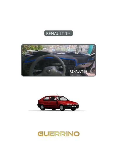 Renault 19 Torpido Koruma Halısı Gri Kenar