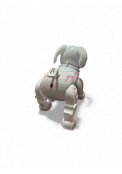 Çocuklar Için Mekanik Akıllı Robot Köpek Oyuncağı Pembe Beyaz Köpek