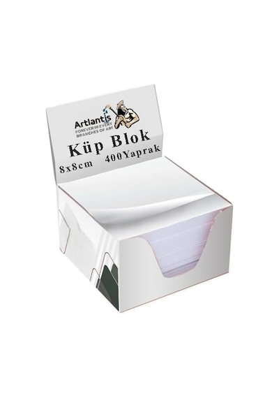 Masaüstü Küp Blok Not Kağıdı 1 Paket 8x8 Cm Beyaz Küp Not Kağıdı Kare Kağıt Beyaz Boş Kağıt 400