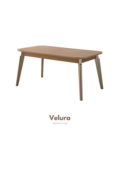 Victor Açılır Yemek Masası + 6 Sandalye Bej