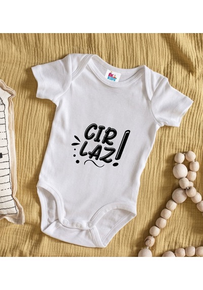 Bk Kids Cırlaz Tasarımlı Beyaz Bebek Body Zıbın-1 Çok Renkli