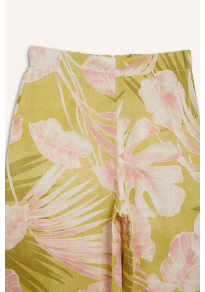 DeFacto Kız Çocuk Desenli Wide Leg Geniş Paça Pamuklu Pantolon D7610A825SMGN115 Yeşil DeFacto Kız Çocuk Desenli Wide Leg Geniş Paça Pamuklu Pantolon D7610A825SMGN115 Yeşil