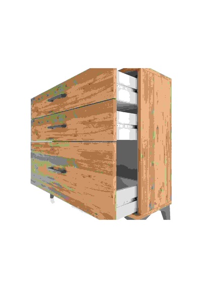 Arges Şifonyer 3 Çekmeceli 88x30x80 Çam-çam Çam