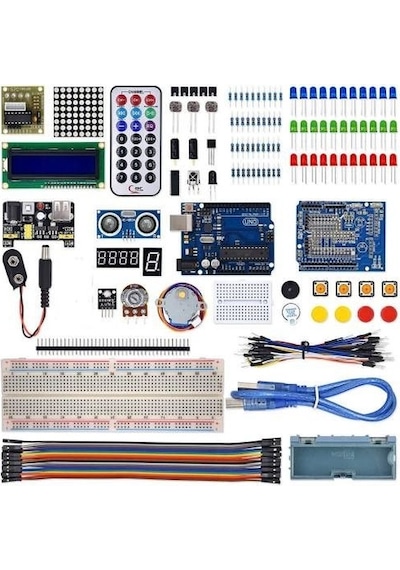 Arduino Uno R3 Full Başlangıç Seti Kutulu 145 Parça 310 Adet Set