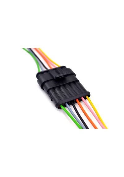 1 Takım 6 Pin Kablolu Süper Seal Elektrik Soketi Su Geçirmez Konn