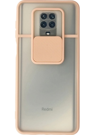 Newface Xiaomi Redmi Note 9 Pro Kılıf Palm Buzlu Kamera Sürgülü Silikon Semeglbl - 99 - Pembe