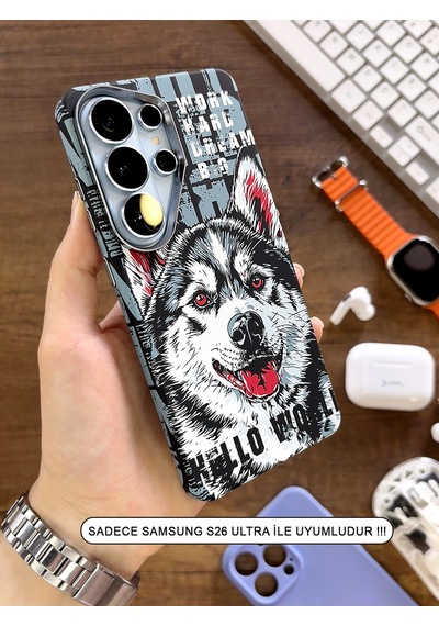 Samsung S26 Ultra Kılıf Magsafe Uyumlu Hayvan Figürlü Premium Kapak Kılıf Soo-740 Desen1