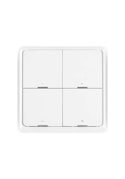 Zigbee Dörtlü Düğmesi Tuya, Smart Life,zigbee2mqttuyumlu - Pil Hariç Standart