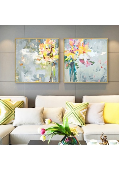 Yağlı Boya Tablo %100 El Yapımı Home In Joy 75Cmx75Cm (535799541)