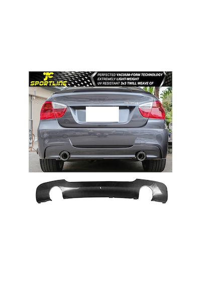 Bmw E90 2007-2008 3.seri Abs Plastik Boyasız 3.35 Arka Difüzör