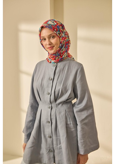 Silk Home Soft Eşarp 73090-04 Kırmızı, Turkuaz, Saks, Sarı, Siyah