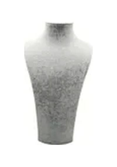 Süet Kumaş Elisia Manken Gri Renk 32/15 Cm Kolye Gerdanlık Takı Sergileme Mankeni