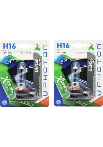 H16 12v 19w Xtreme Vision %150 Fazla Işık Ampul 2 Adet