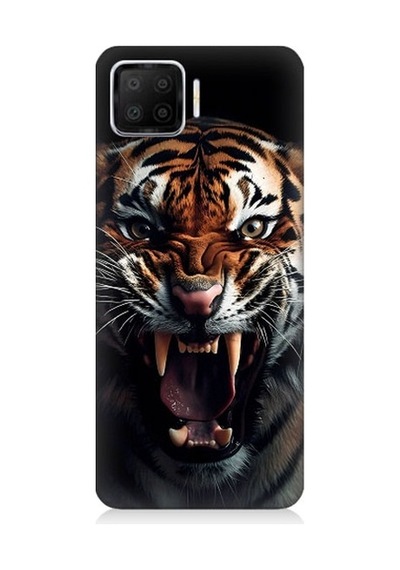 Oppo A73 Uyumlu Vahşi Kaplan Desenli Silikon Kılıf
