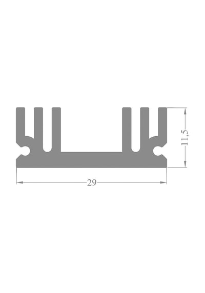 Alüminyum Soğutucu Profil Led Soğutma Profili 29 X 11.5 Mm 487818481