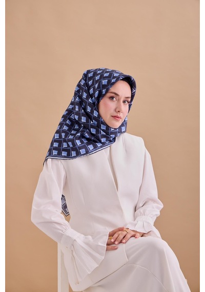 Silk Home Twill İpek Eşarp 11474 - 90 X 90 / Lacivert,indigo-26 Lacivert,indigo-26