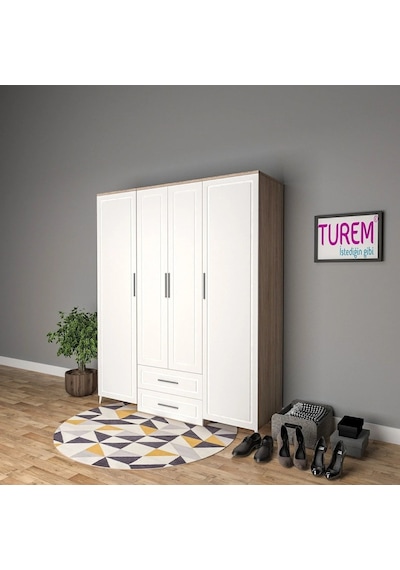 4 Kapılı Trend Gardrop Membran Kapak Suntalam Antrasit