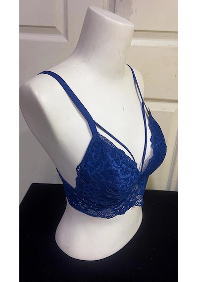 Koza Kadın Desteksiz İpli Soft Bralet Sütyen-indigo İndigo