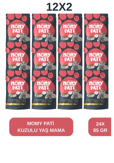 Kuzulu Yaş Kedi Maması 85 Gr X 24 Adet Yetişkin Kediler İçin