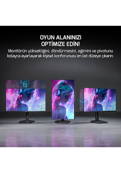 Gamepower Lunis L20 24'' 240hz 0.5ms Va Fhd Rgb Pivot Gaming Monitör
