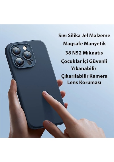 Baseus Liquid Silica Gel İphone 14 Pro 6.1 Magsafe Silikon Kılıf + Tempered Ekran Koruyucu Set- 5775