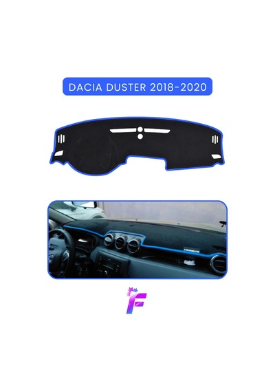 Dacıa Duster 2018-2020 Uyumlu Torpido Örtüsü Araca Özel Üretim Kolay Montaj Ta71 Mavi