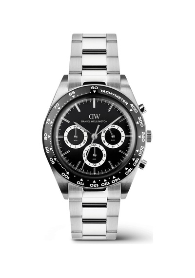 Daniel Wellington Iconic Tachymeter 3-link Black Silver Dw00600947 Erkek Kol Saati Gümüş