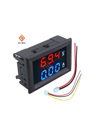 Kırmızı-mavi-led Dijital Voltmetre Ampermetre Dc 100v 10a Akım Gerilim Ölçer Usb Şarj Cihazı