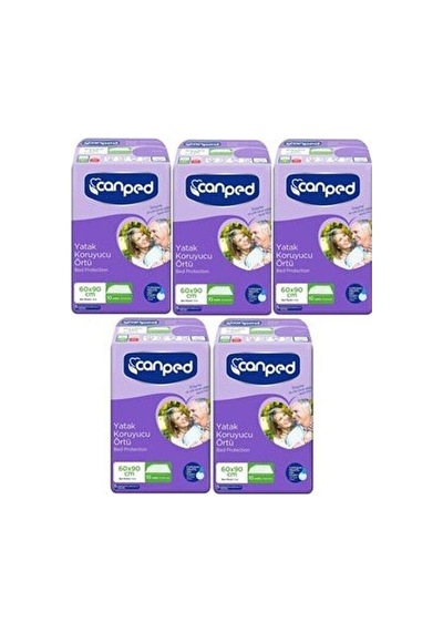 Canped Yatak Koruyucu 60 x 90 CM 10'lu 5 Paket