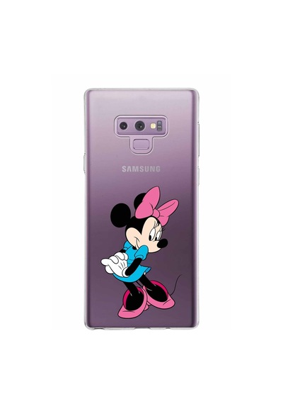 Samsung Galaxy Uyumlu Note 9 Kapak Minnie Mouse Tasarımlı Şeffaf Silikon Kılıf