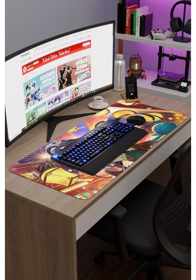 Lan Yan Genshin Impact Anime Oyuncu V2 - 90x40 Xxl Gaming Mouse Pad Fare Altlığı