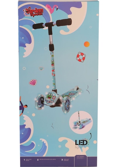 Mkwe082a Işıklı Canavar Scooter Mavi Renkli