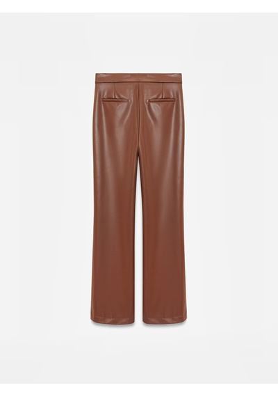 Dilvin 72237 Suni Deri Çan Paça Pantolon-karamel Karamel