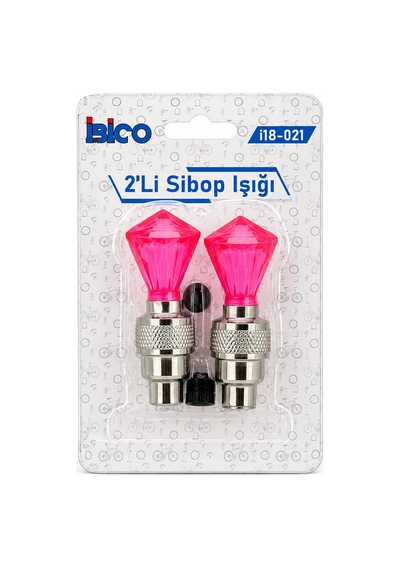 2pcs Pembe Elmas Kesim Prizma Model Sibop Işık Pilli Bisiklet - Motor - Araç Hareket Sensörlü İ18-021 5580