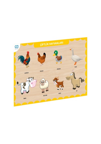 Caahs-3211 Ahşap Çiftlik Hayvanları Bul-tak