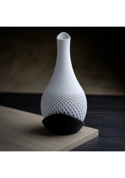 Modern 3d Baskı Dekoratif Vazo 25 Cm Pla Malzeme