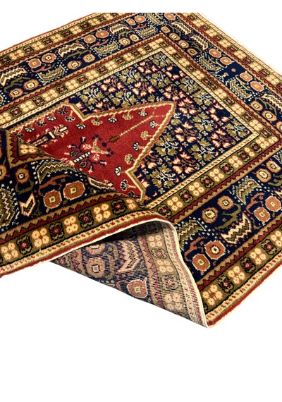 El Dokuma Sıfır Bünyan Halısı Seccade 90x135 Kiremit Yün Namazlık