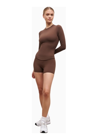 Because Of Alice Base Sculpting Long Sleeve Top Uzun Kollu Şekillendirici Kadın Üst Kahverengi