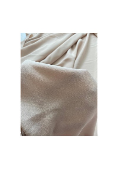 En150 X100 Bej Krep Kumaş Elbise, Etek, Ferace, Tunik, Pardösü, Pantolon, Yelek, Takım, Ceket