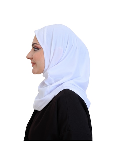 Modish Group Hazır Başörtü Pratik Tak Çıkart Kadın Günlük Şal Hafif Kırışmaya Dayanıklı Beyaz