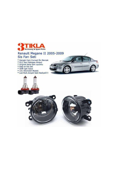 Renault Megane II Sedan 2005-2009 Sis Farı Set Oem: 8200074008
