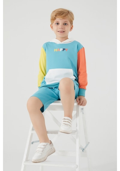 Rolypoly Happy Turkuaz Erkek Çocuk Bermuda Takım 5274-33264 Cam Göbeği