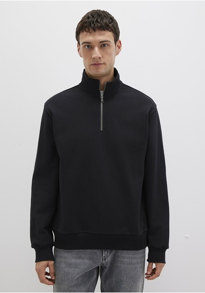 Mavi - Yarı Fermuarlı Siyah Basic Sweatshirt 0s10419-900 Siyah