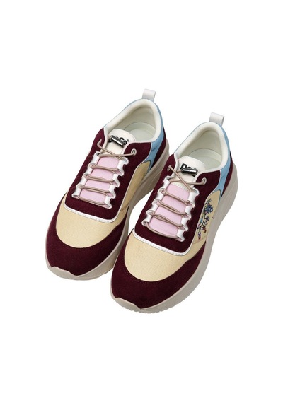 Kadın Vegan Deri Kahverengi Sneakers - Warner Bros Looney Tunes Tom And Jerry Charms Tasarım Çok Renkli