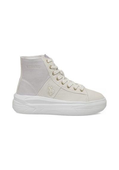 Uspoloassn U.s. Polo Assn. Cleberas Jr Bej Kız Çocuk High Sneaker Bej-lıla-pudra