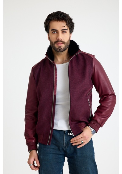 Franko Armondi Klasik Erkek Deri Ceket E49-kd-2916 Bordo